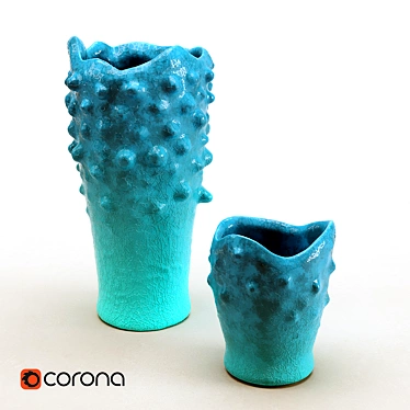Modern Ceramic Vases: Stylish Home Decor 3D model image 1 
