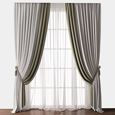 Elegant Drapery 419 3D model image 1 