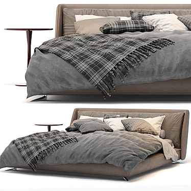 Sophisticated Spencer Bed by Minotti 3D model image 1 