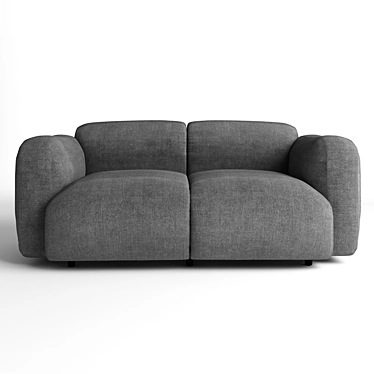 Sleek Swell Sofa: Stylish & Comfortable 3D model image 1 