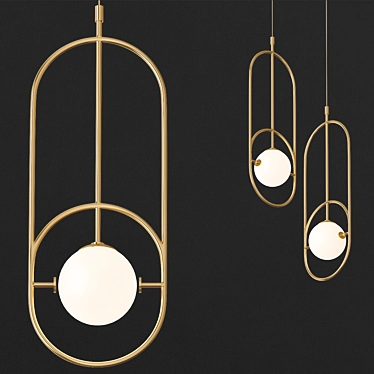 Sleek Design Loop Suspension Lamp 3D model image 1 