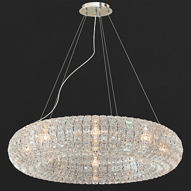 Elegant Crystal Pendant Light 3D model image 1 