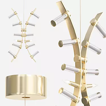 Flexus Duo Pendant: Elegant and Versatile 3D model image 1 