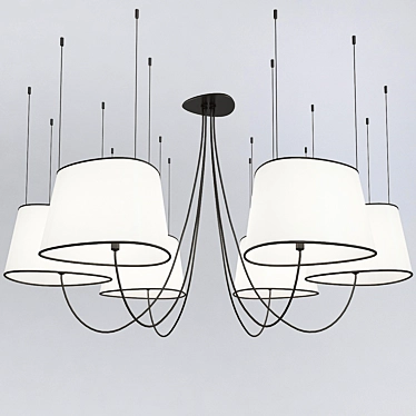 Minimalist Cloud Pendant Light 3D model image 1 