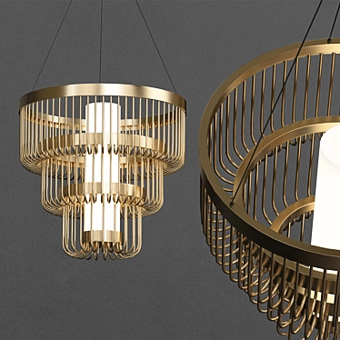 Radiant Sparkle Chandelier Earrings 3D model image 1 