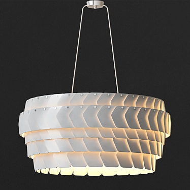 Elegant Sand & Taupe Pendant 3D model image 1 