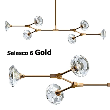 Salasco 6 Pendant Light: Modern Elegance 3D model image 1 