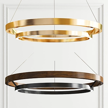 Elegant Glow: Grace Chandelier 3D model image 1 