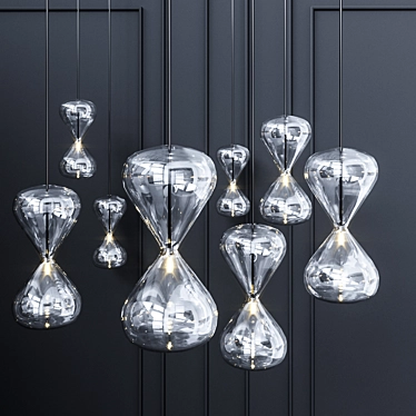 Elegant Glass Hourglass - Cattelan Italia 3D model image 1 