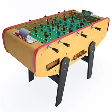 Product Title: Vintage Wooden Babyfoot Football Table 3D model image 1 