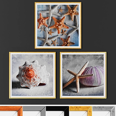 Title: Modern Picture Set with Multiple Frame Options 3D model image 1 