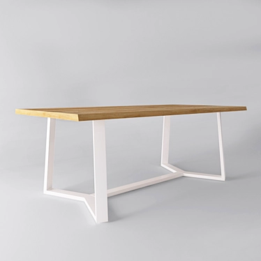 Industrial Oak Table - NOGACH 19 3D model image 1 