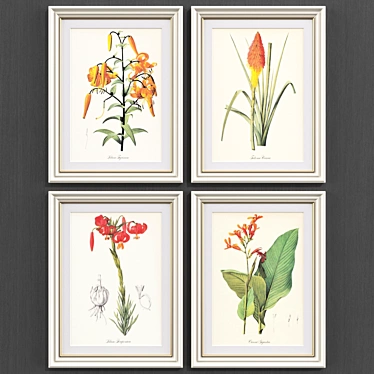 Modern Botanical Art Prints 3D model image 1 