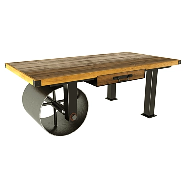 Industrial Loft Coffee Table 3D model image 1 