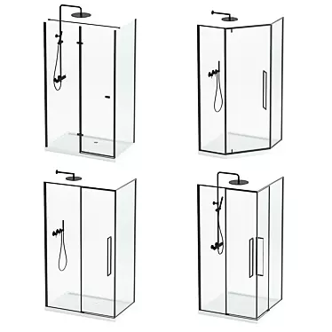 Sleek Devit Shower Collection 3D model image 1 