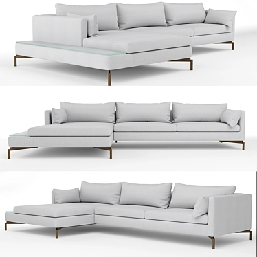 Elegant Novamobili Reef Sofa 3D model image 1 