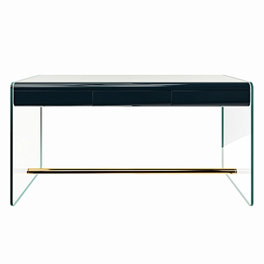 Elegant Marcello Glass Bureau 3D model image 1 