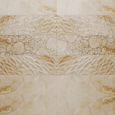 Elegant Ivory Ceramic Tiles 3D model image 1 