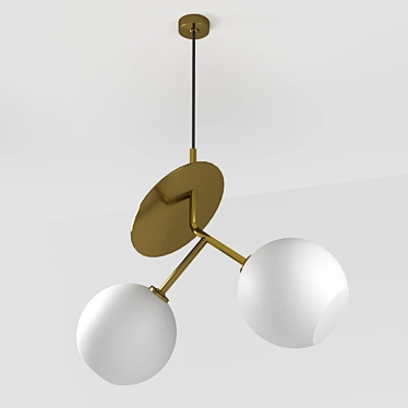 Cherry Art-Deco Pendant Light 3D model image 1 