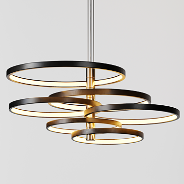 Elevate your space with Hoopla Pendant 3D model image 1 