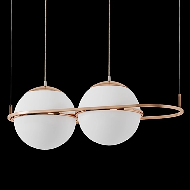 Elegant Decò Pendant Lamp 3D model image 1 