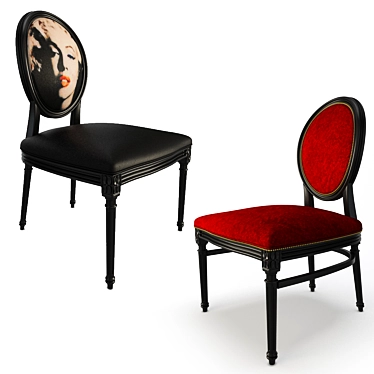 Elegant Baroque Chairs Collection 3D model image 1 