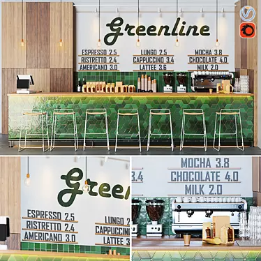 Eco-Friendly Cafe: Greenline 3D model image 1 