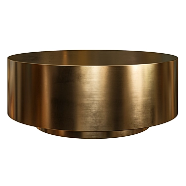 Ibiza Brushed Brass Coffee Table: Mid-Century Modern Chic 3D model image 1 