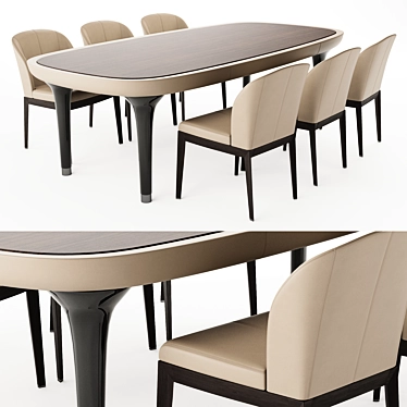 Reflex & Angelo Table Set 3D model image 1 