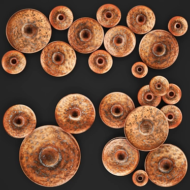 Title: Copper Disc Wall Art 3D model image 1 