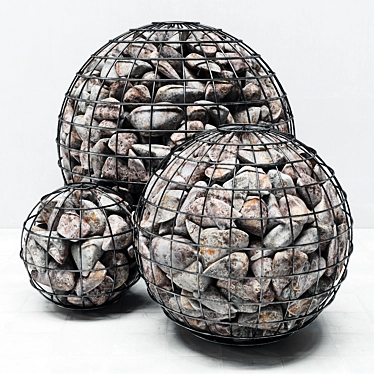 Geometric Rock Garden Sculpture 3D model image 1 