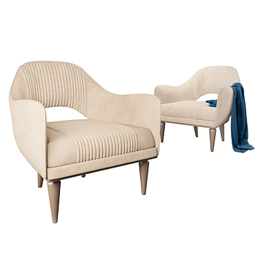 Contemporary Armchair: CIPRIANI HOMOOD Cocoon 3D model image 1 