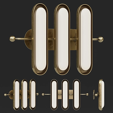 Brass Circuit 3 Wall Sconce 3D model image 1 