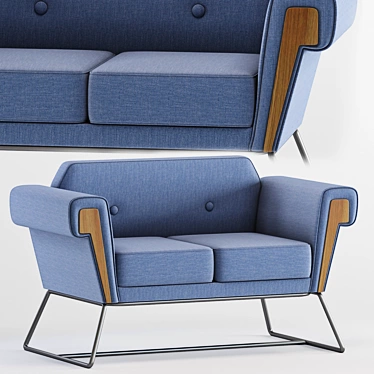 Modern Hove Club Sofa 3D model image 1 