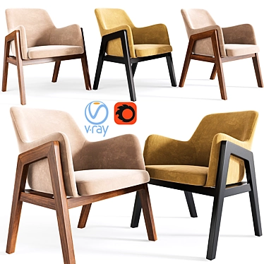 Carven Lounge Chair: Contemporary Urban Design 3D model image 1 