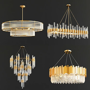 Luxurious Chandelier Collection: Elegant Illumination 3D model image 1 