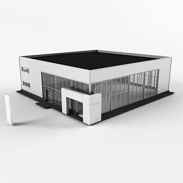 Auto Showroom Building 3D model image 1 