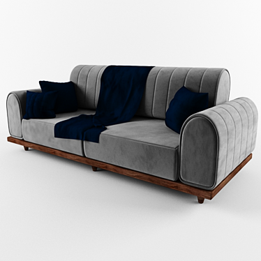 Turkish Elegance: D 2600mm Sofa 3D model image 1 