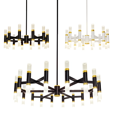 Elegant Draven Chandelier Set 3D model image 1 
