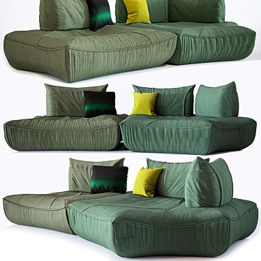 Night Fever Sofa: Stylish Elegance by Giuseppe Vigano 3D model image 1 