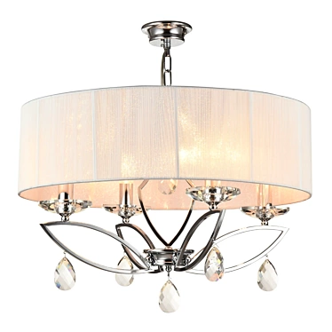 Elegant Neoclassic Chrome Chandelier 3D model image 1 