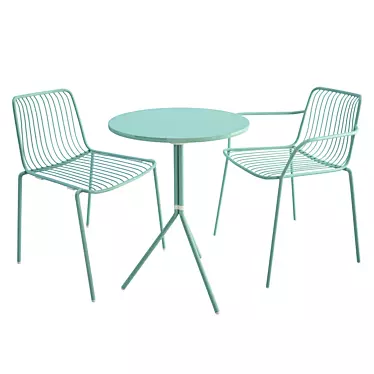 Nolita Metallic Outdoor Furniture: Sleek, Stylish, and Durable 3D model image 1 