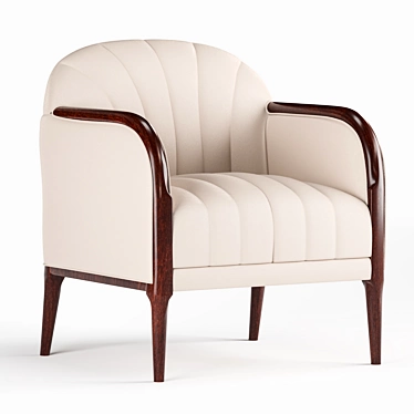 Elegant Parigi Lounge Chair 3D model image 1 