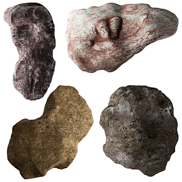 Stone Decor: Natural Rock Scanned 3D model image 1 