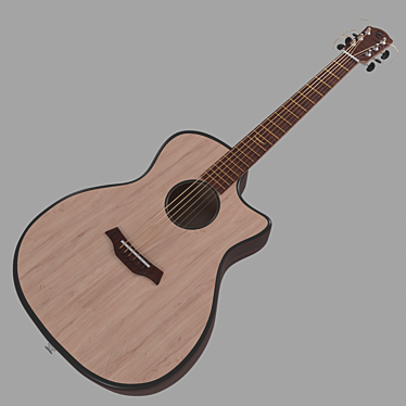  Baton Rouge Guitar: High-poly, 110k Polygons 3D model image 1 