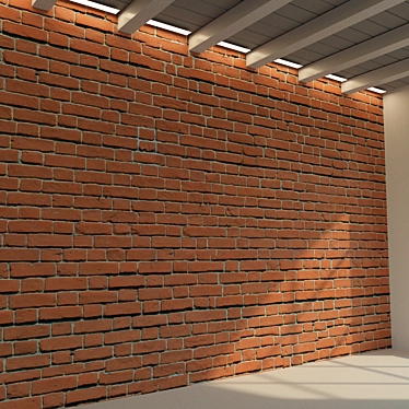 Antique Brick Wall Texture 3D model image 1 