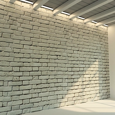 Antique Brick Wall Texture 3D model image 1 