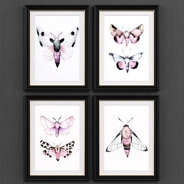 Modern Moth Art Collection (Set of 184) 3D model image 1 