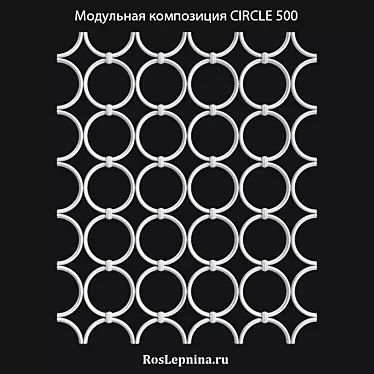 MOD Circle 500: Modular Gypsum Composition 3D model image 1 
