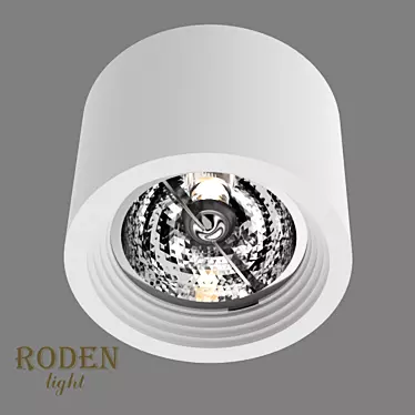 RODEN-light RD-252 AR-111 Surface Mounted Gypsum Lamp: Versatile Design, Dimmable 3D model image 1 